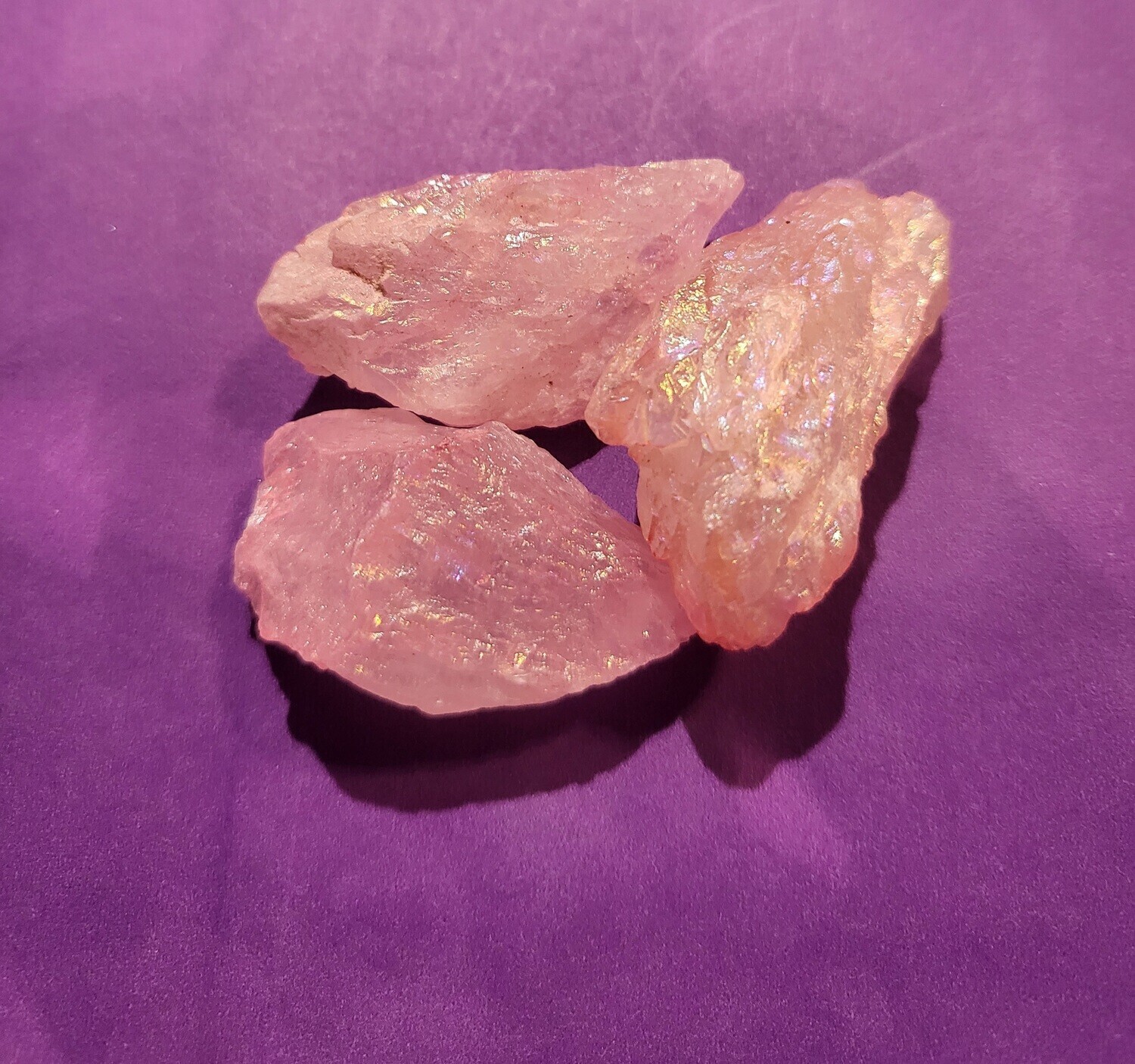 Pink Aura Coated Quartz Point