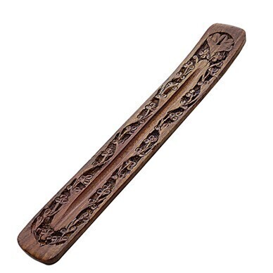 10&quot; Carved Wood Boat Burner
