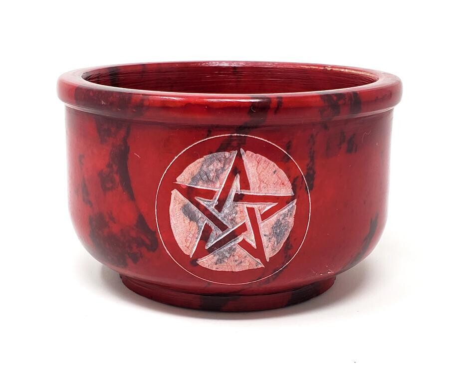 Pentagram Soap Stone Bowl Burner 4&quot;