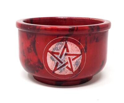 Pentagram Soap Stone Bowl Burner 4&quot;