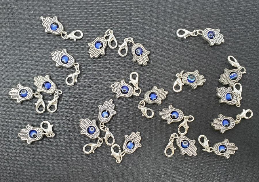 Evil Eye / Hamsa Charm w/ Clip