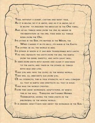 11&quot; Emerald Tablet Poster