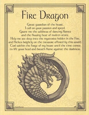 11&quot; Fire Dragon Poster