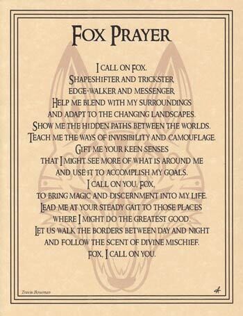 11&quot; Fox Prayer Poster