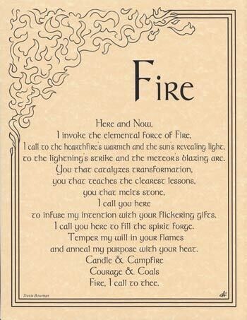 11&quot; Fire Invocation Poster