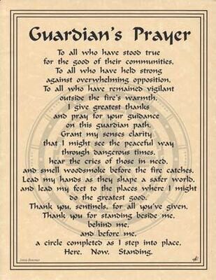 11&quot; Guardian&#39;s Prayer Poster