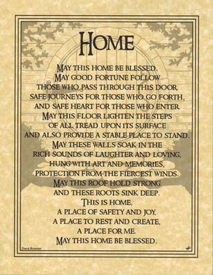 11&quot; Home Blessing Poster