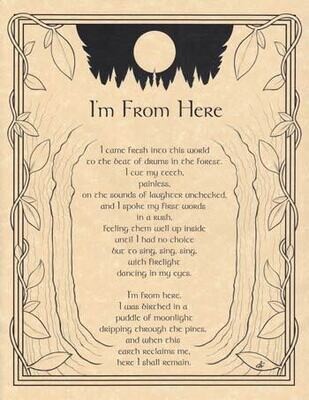 11&quot; I&#39;m From Here Poster