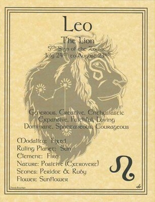 11&quot; Leo Zodiac Poster