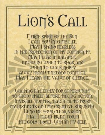 11&quot; Lion&#39;s Call Prayer Poster