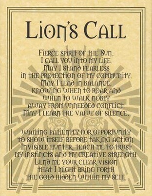 11&quot; Lion&#39;s Call Prayer Poster