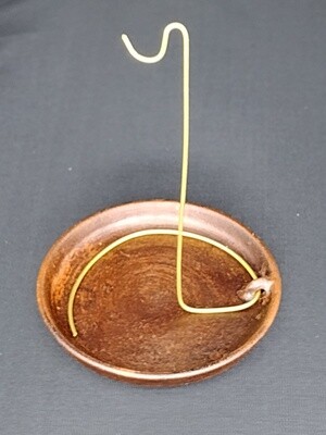 4&quot; Burner Plate W/ Brass Hook For Rope Incense