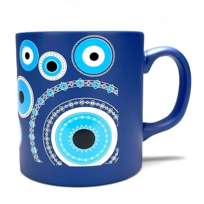 Evil Eye Matte Blue Mug