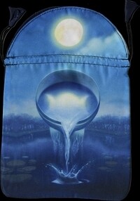 Silver Witchcraft Satin Drawstring Bag