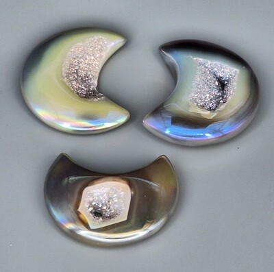 2&quot; Aura Chalcedony Moon