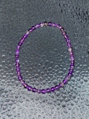 Amethyst 4mm Gemstone Bracelet