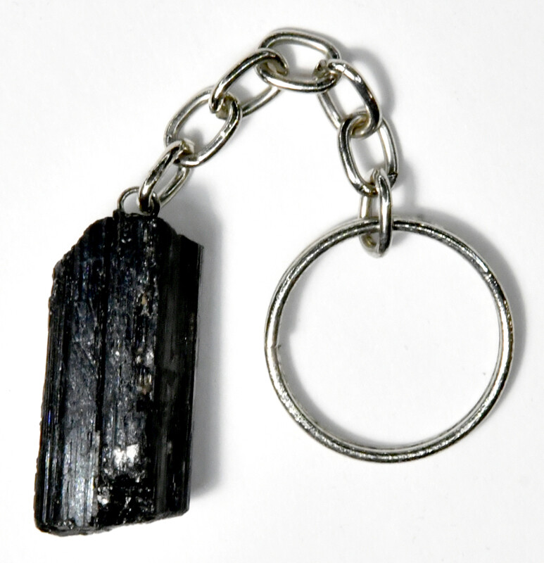 Black Tourmaline Keychain 1-1.5&quot; Stone