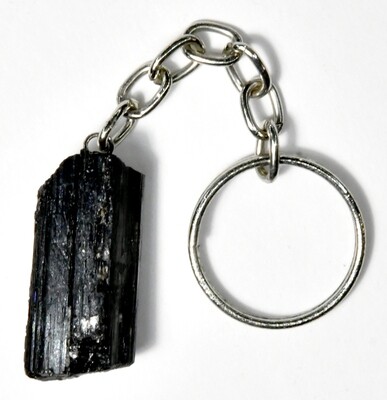 Black Tourmaline Keychain 1-1.5&quot; Stone