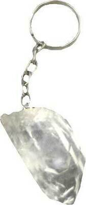 Clear Quartz keychain 1&quot; 1 1/2&quot;
