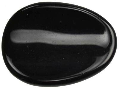 1.5&quot; Black Obsidian Worry Stone