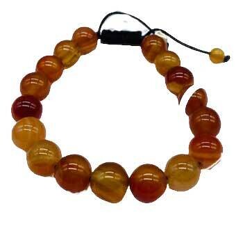 10mm Carnelian Agate Slide Bracelet