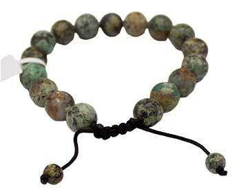 10mm African Turquoise Slide Bracelet