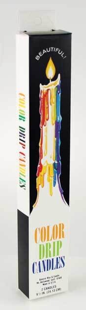 Mutli-Color Drip Candles (set of 2)