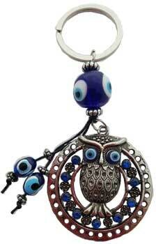 4.5&quot; Owl Evil Eye keychain