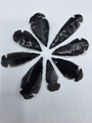 1-1.5&quot; Arrowhead Black Obsidian