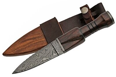 9 1/2&quot; Sgian Dubh Damascus Scottish Athame