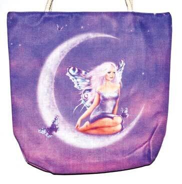 14&quot; x 16&quot; Fairy Moon Jute Tote Bag