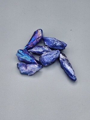 1.5&quot; Dark Blue Aura Coated Quartz Point
