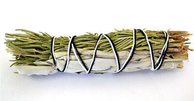 White Sage &amp; Rosemary Smudge Stick 3-4&quot;