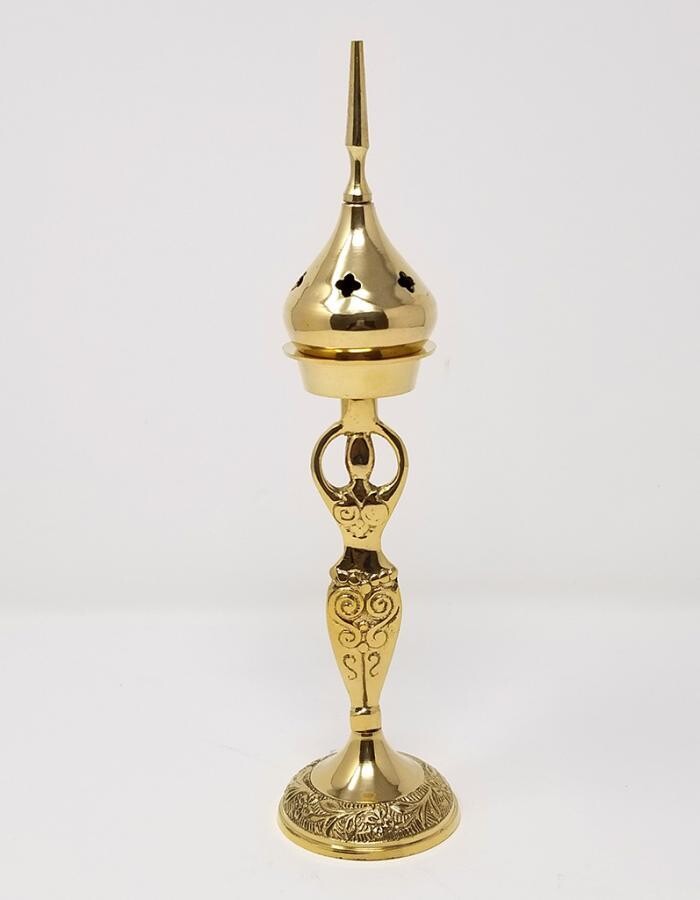 Goddess Brass cone Burner 9&quot;H