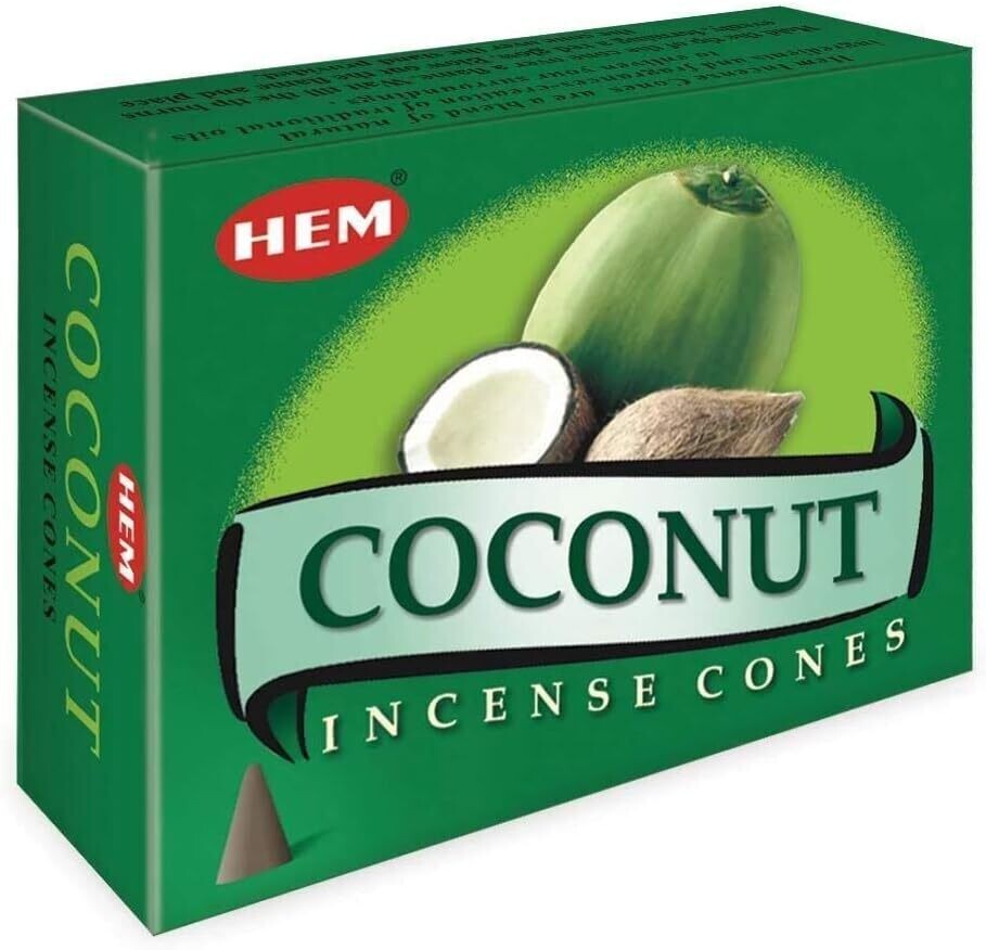 Coconut HEM Incense Cones 10pk
