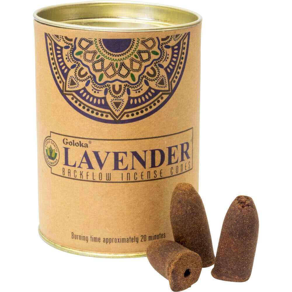 Lavender Goloka Backflow Cones