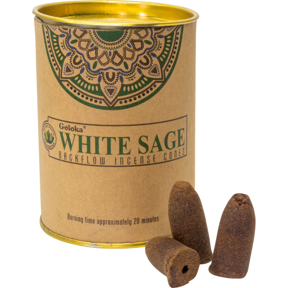 White Sage Goloka Backflow Cones