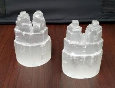 Selenite Double Skyscraper/Twin Tower 4&quot;