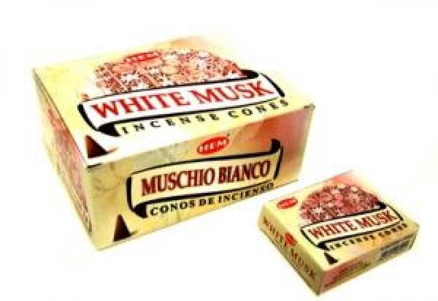White Musk HEM Incense Cones