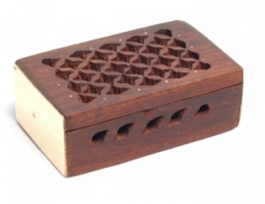 Amber Resin Wood Box