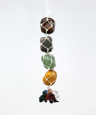 Assorted Gemstone Wall Hanging 8&quot; L
