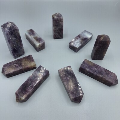 Lepidolite / Mixed Quartz Points