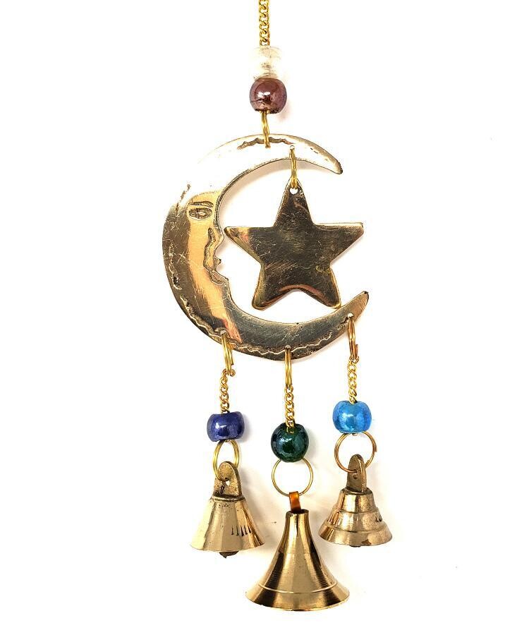 Star and Moon Wind Chime w/ Beads