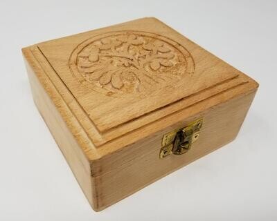 5&quot; Tree of Life Carved Wood Box