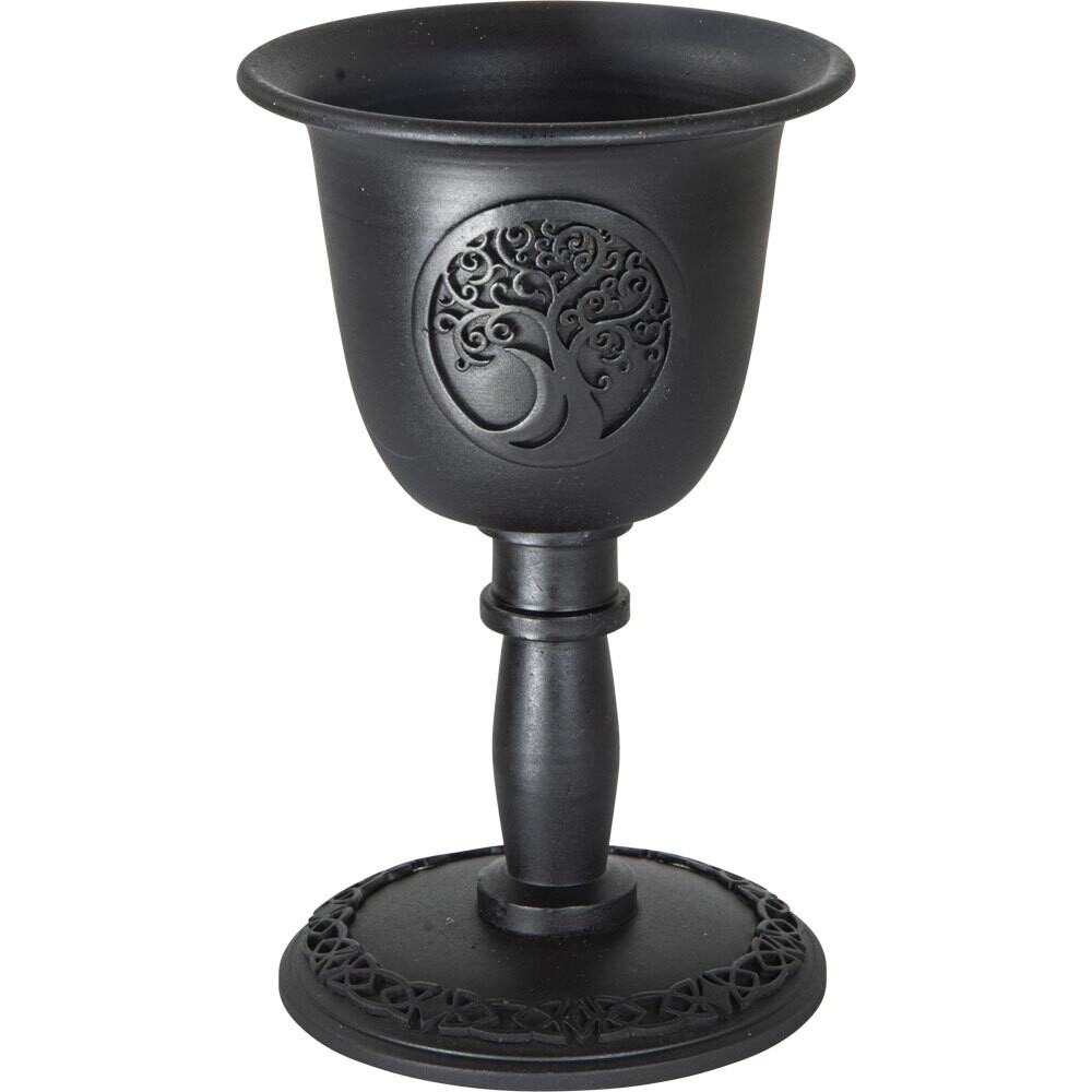 Tree of Life Metal Chalice Taper Candle Holder