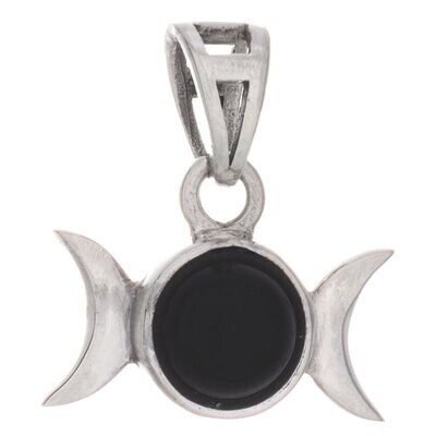Triple Moon w/ Black Onyx Pendant