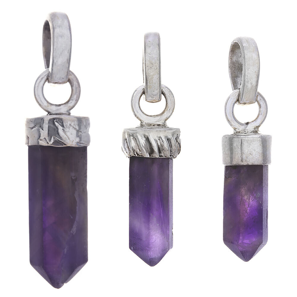 Amethyst Assorted Small Pencil Pendant