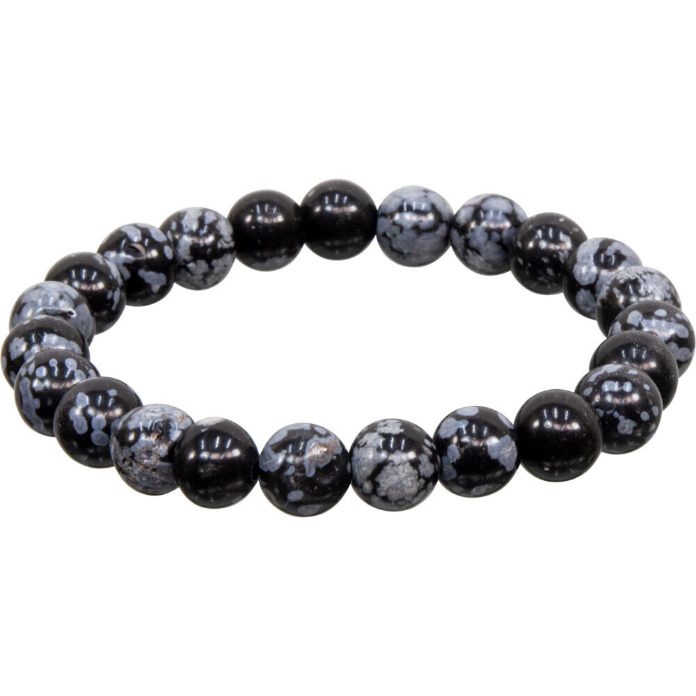 Snowflake Obsidian Elastic Bracelet