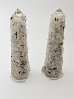 4&quot; Rainbow Moonstone Orgone Obelisk