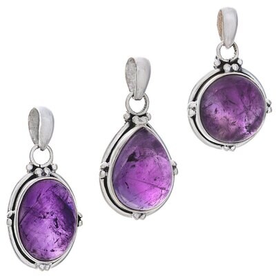 Amethyst Assorted Shapes Medium Fancy Pendant